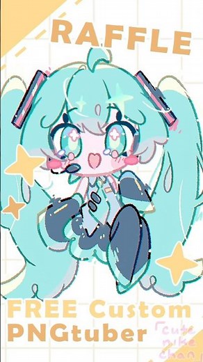 ⭐Art raffle is live on twitter and tiktok!! 🤩 Opening custom pngtubers on #vgen this weekend! 🎨✏️✨