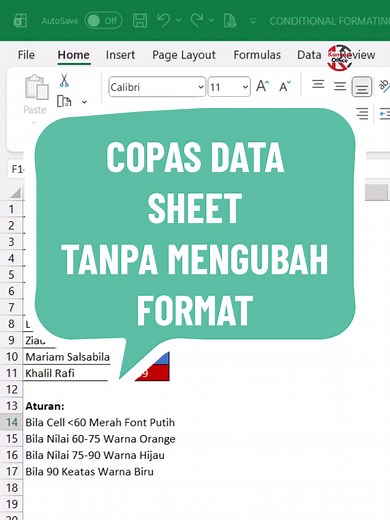 Cara Copy Data Excel Tanpa Mengubah Format Tabel