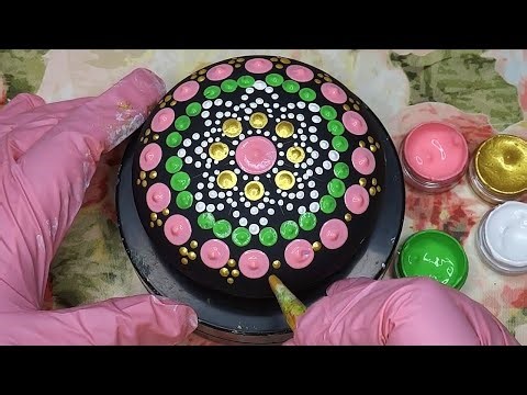 DIY How to Make a Mandala Stone | Painted Dotting Art | Satisfying Painting Rocks