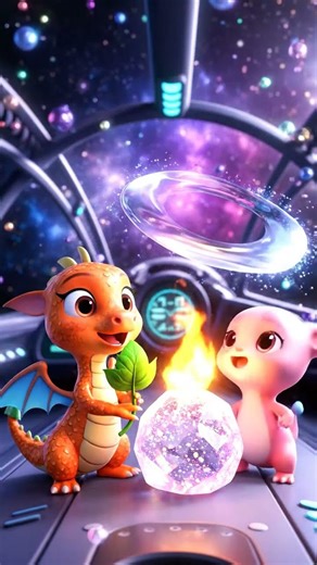 Pastel Tiny Starpath of Dragonite in a spaceship cockpit