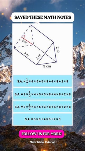 5.2K views · 63 reactions | Solving Surface Area Math Notes | Math Tricks Tutorial | Facebook