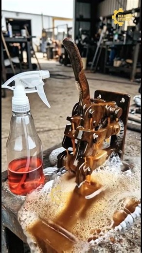 Rusty Cannon Trigger Restoration | Satisfying Mechanism Cleanup #asmr #art #rust #usa #viral #shorts