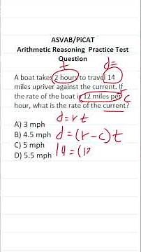 ASVAB/PiCAT Arithmetic Reasoning Practice Test Question: Distance, Rate, and Time (d = rt)