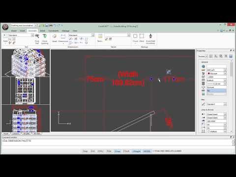 On-screen dimension palette in CorelCAD