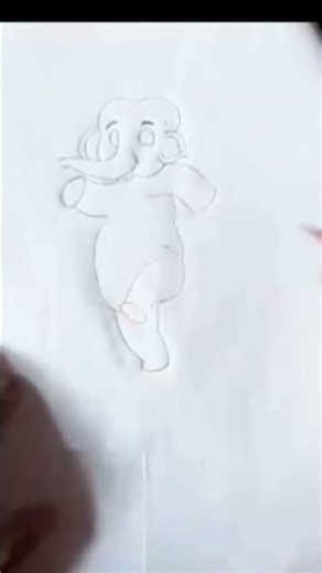 Dancing elephant drawing easy # shorts # youtube shorts video