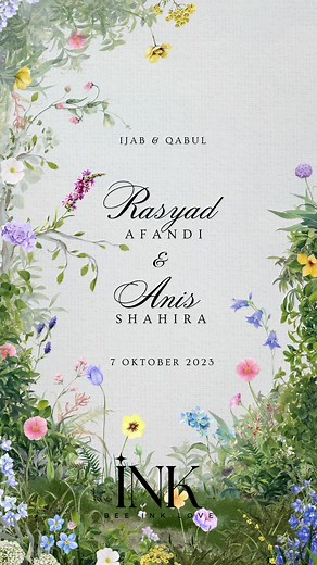 Custom Wedding Digital Invitation Ideas with Lush Greenery | Unique and Affordable