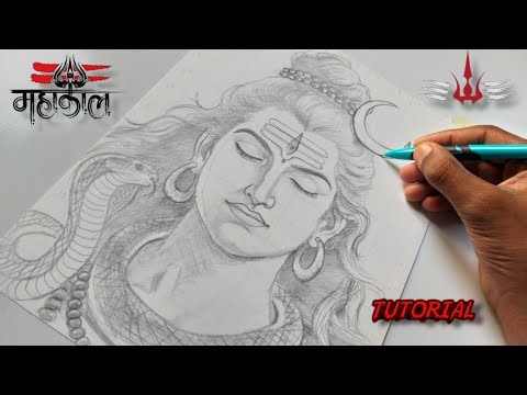 Lord Shiva Drawing, Mahadev Drawing, Outline Tutorial 😍