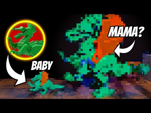 I Made a GIANT GREEN DRAGON Out of Lego!