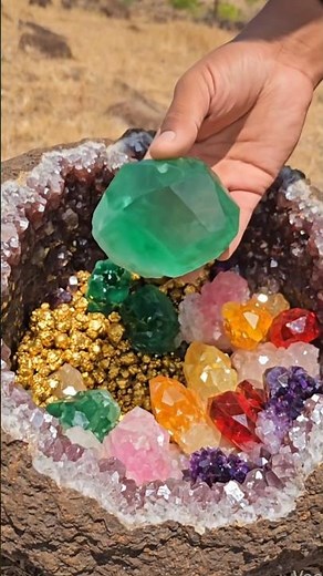 OMG 😱 $123,000 Crystal Gemstones & Gold Nuggets Found in Million-Year-Old Volcanic Rock 💎