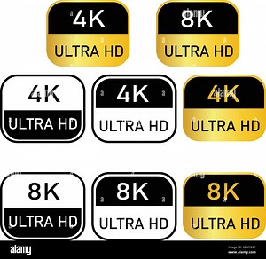 4K 8K Ultra HD Resolution Labels – High Definition Quality Icons Set 4K 8K Ultra HD video format vector icon set. High resolution web tv screen symbol Stock Vector Image & Art - Alamy