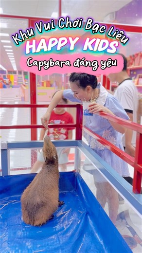 638 reactions · 46 shares | Bạc Liêu đã có Capybara siu đáng yêu tại khu vui chơi Happy Kids #happykids #capybara #baclieu #baclieudidau #khuvuichoi | Lý Thiên Trương | Facebook