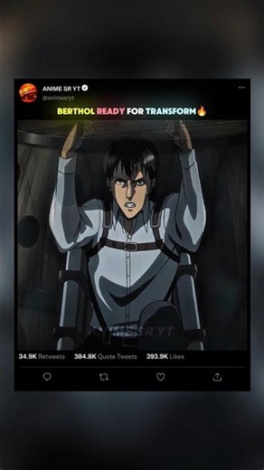 berthol ready for transform🔥#attackontitan #erenyeager #leviackerman #mikasaackerman #anime #shorts