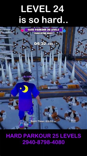 Fortnite Hard Parkour XP Deathrun Map Level 24