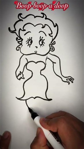 Boop-boop-a-doop! Drawing Betty Boop #drawing #art #shorts