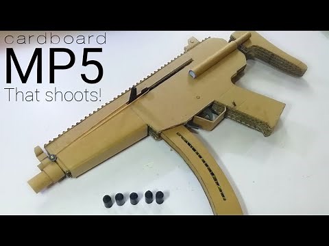How to make a cardboard MP5 that shoots - better & stronger