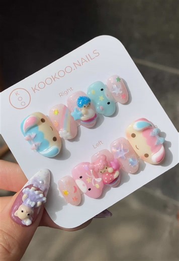 Creative Little Twin Stars Nail Art Ideas