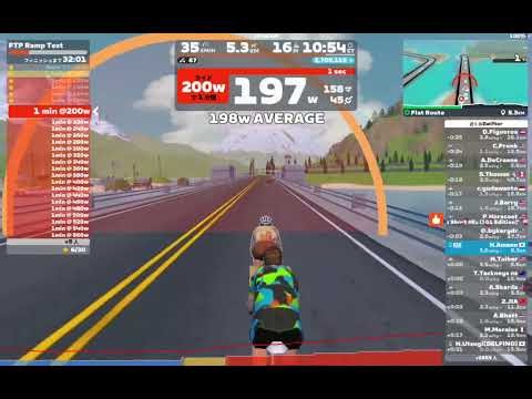[ZWIFT VLog] sataday 3 january 2026 FTP Ramp Test on Flat Route in Watopia