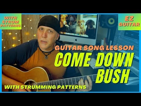 Come Down by Bush acoustic song lesson with strumming patterns