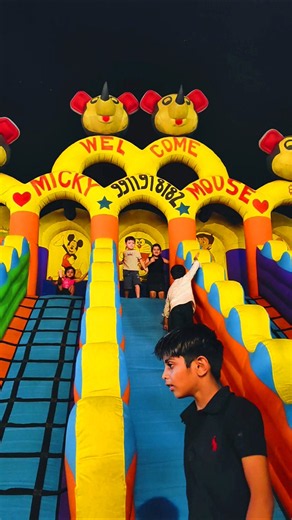 🪼🦊 Mickey Mouse Sliding Jump 🦊🪼Dudi Dudi Dum Hathi Raja Wheels On The Bus #jhula #mela #ghost #bhoot