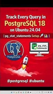 Track Every Query in PostgreSQL 18 on Ubuntu 24.04 | pg_stat_statements Setup 🚀📊 #postgresql #ubuntu
