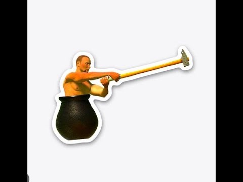 trying to get golden pot in getting over it