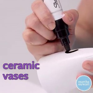 Paint Marker Vases: http://martha.ms/6184BCBHe | Martha Stewart