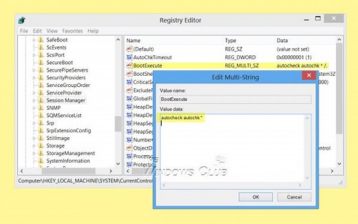 ChkDsk runs automatically at every startup in Windows 11