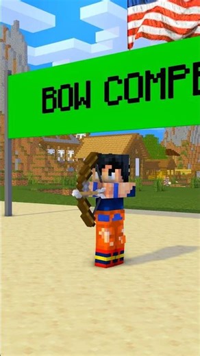 Who Can Hit the Bullseye in Minecraft bow competition?
