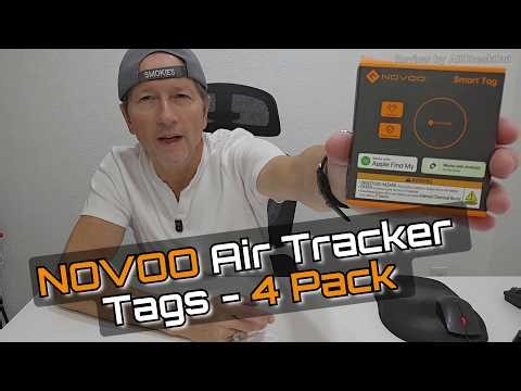 NOVOO Air Tracker Tags 4-Pack – Smart Bluetooth Finder Compatible with Apple & Android