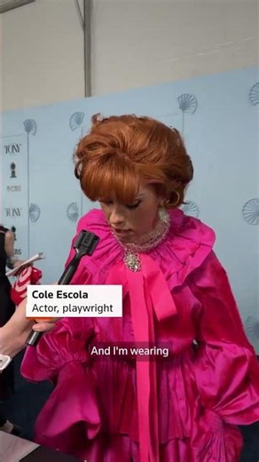 Cole Escola on the Tony carpet