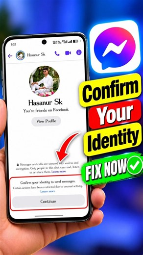 Facebook Messenger Confirm Your Identity to Send Messages Fix ✅ #facebookmessenger #problemfix
