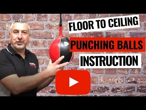 Using Floor to Ceiling Punching Balls, Speed Balls for Boxing Training. Set up + Instructions. 2019