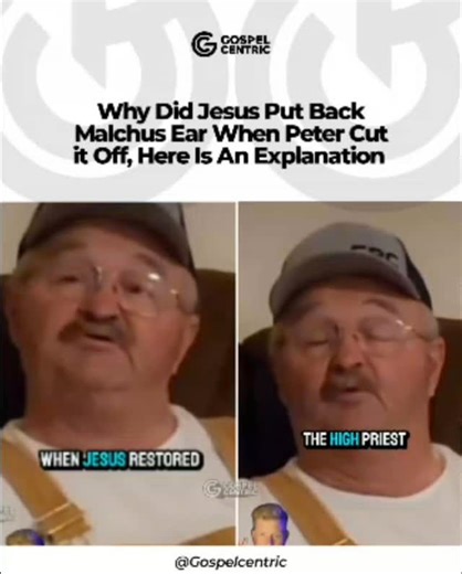 389K views · 70 reactions | Why Did Jesus Put Back Malchus Ear When Peter Cut it Off, Here Is An Explanation. Follow For More Faith Inspiring Content #GospelCentric #gospelcentricdotnet #inspiringfaith #faith #reels #fypp | Gospel Centric | Facebook