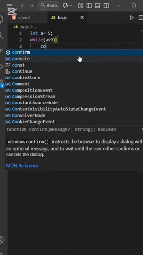 While Loop in JavaScript #coding #shorts #javascript #frontendcourse #webdevelopment #techlearning