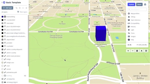 如何在 Mapbox Studio 中设置 3D 建筑物样式（使用公式）