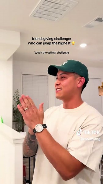 why are we like this 😂 easily entertained 😂 #friendsgiving #challenge