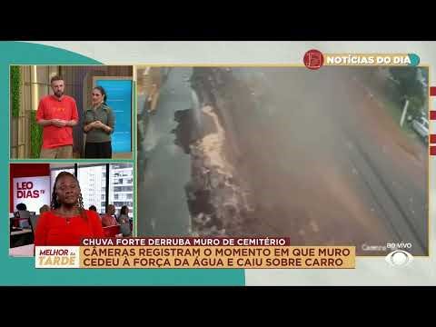 Chuva forte derruba muro de cemitério | Melhor da Tarde