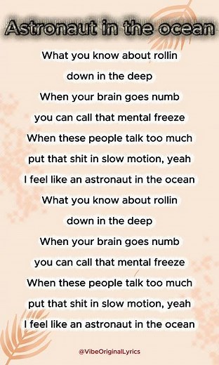 Astronaut in the ocean lyrics | Samarth #aestheticlyrics ##MusicVibes