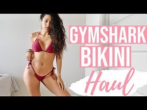GYMSHARK BIKINI HAUL AND TRY-ON (CURVY & TALL GIRL!)