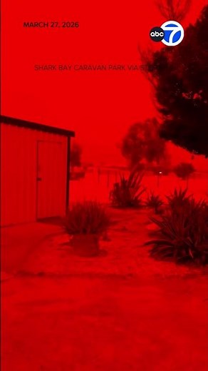 Sky turns 'blood red' ahead of tropical cyclone