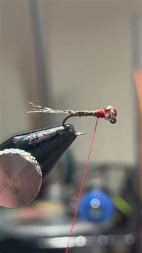 Hot spot olive perdigon #flytying