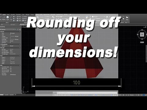 How to round off a dimension in Autodesk Autocad