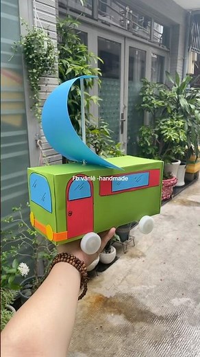 Làm Xe buồm bằng hộp giấy, stem tiểu học xe buồm #stem #taiche ￼