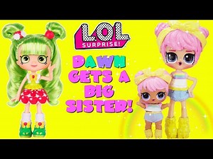LOL SURPRISE Dawn Gets A Big Sister DIY Shopkins Shoppie Doll Blossom Apples Custom Makeover - Videos For Kids