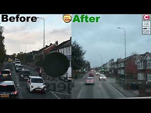 Riding the 100 bus down Hollow Way before and after the congestion charge started.
