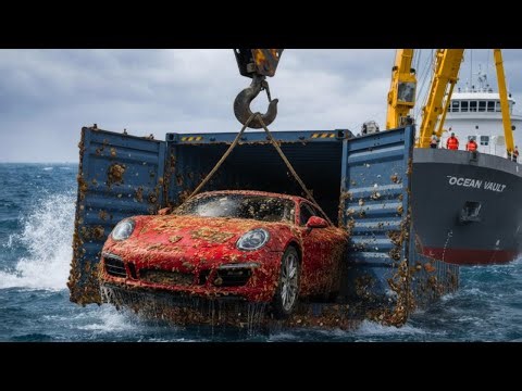 Deep-Sea Salvage: Shipping Container with Porsches Found on the Ocean Floor