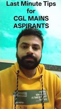 CGL 25 MAINS Last Minute Tips !! #ssc #ssccgl #cglmains2025