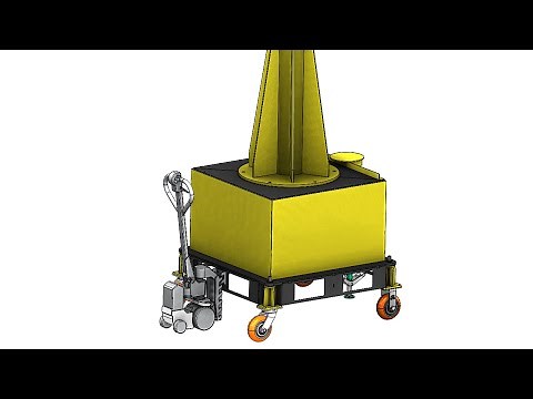Power Cart with Mobile Jib Crane allows easy transport of equipment where needed