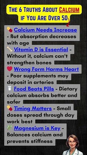 ⚠️ Doctor's Warn: The 6 Truths About Calcium if You Are Over 50 #seniortipsdaily #seniorwellness