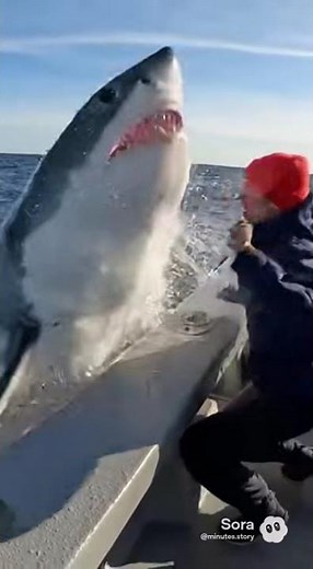 Hyper-Realistic Great White Shark Breaching: Close Encounter! #greatwhite #sharks